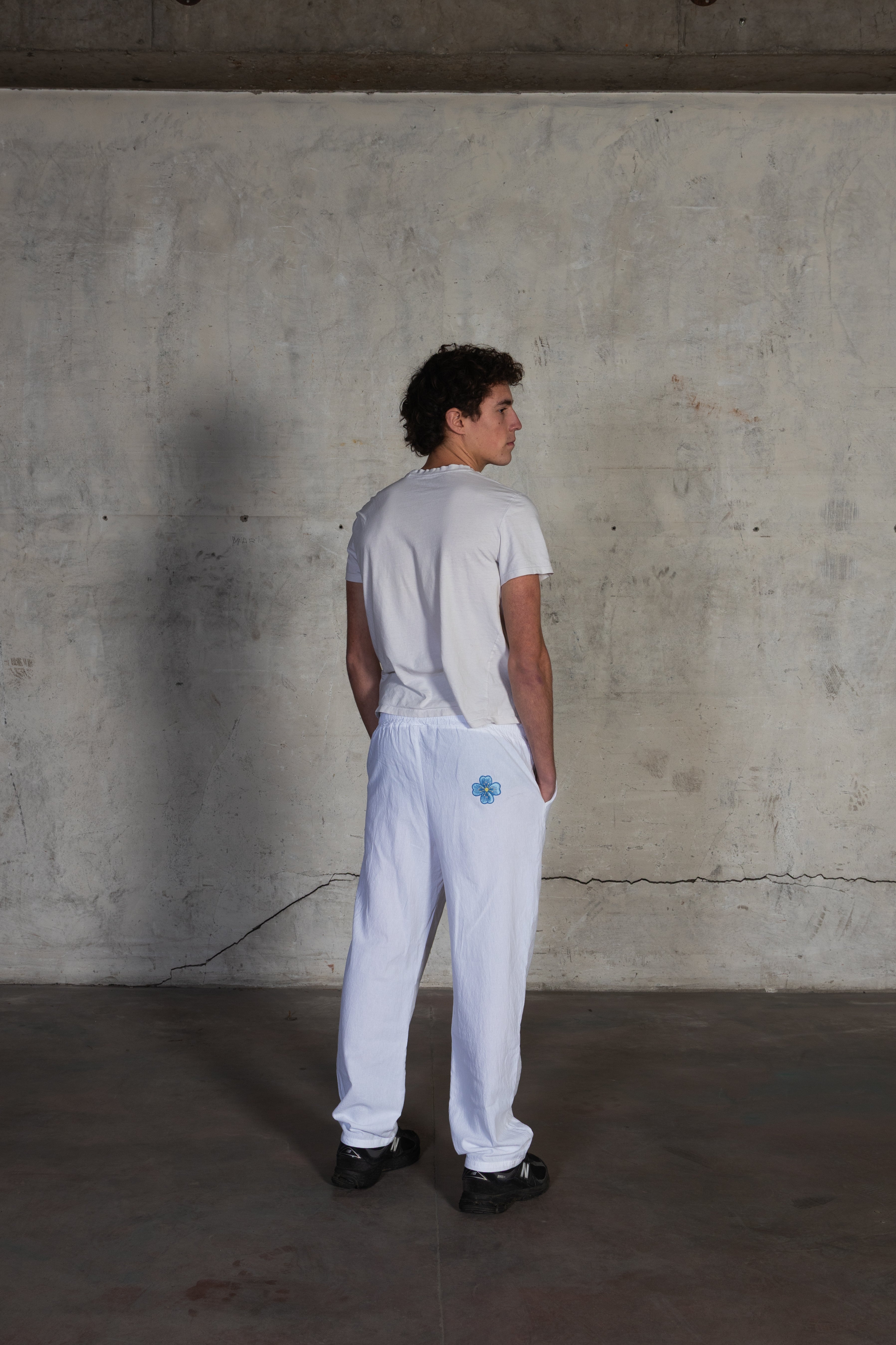 Pantalon en Lin avec broderie (Precommande)